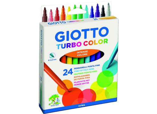 GIOTTO Turbo Color Felt Tip Fibre Pens 2.8mm, Pack of 24